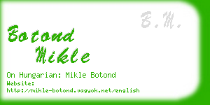 botond mikle business card